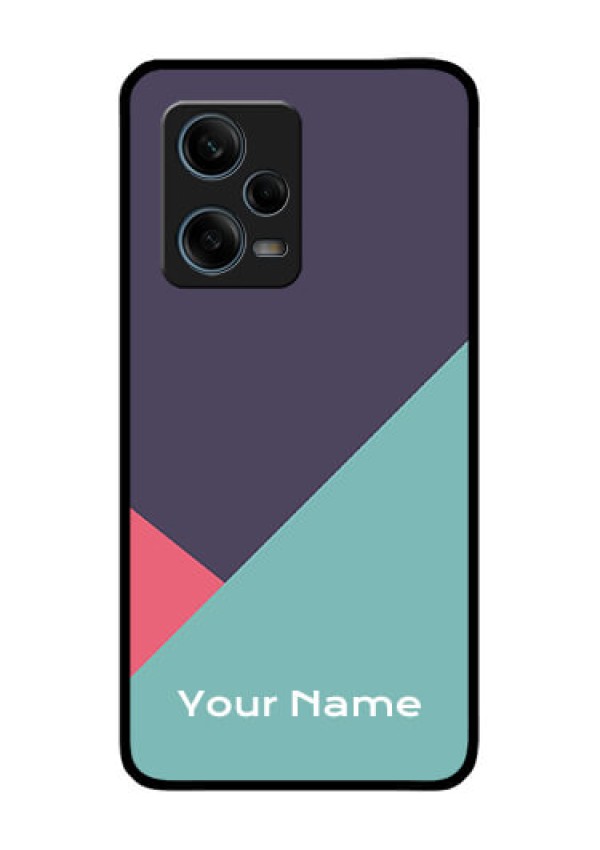 Xiaomi Redmi Note 12 Pro Plus 5G Custom Glass Mobile Case - Tri Color abstract Design