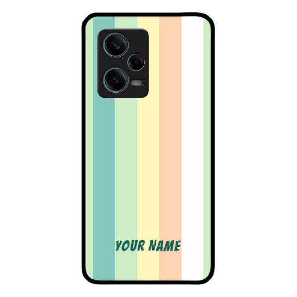 Xiaomi Redmi Note 12 Pro Plus 5G Photo Printing on Glass Case - Multi-colour Stripes Design