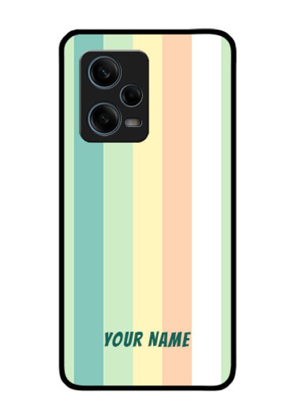 Xiaomi Redmi Note 12 Pro Plus 5G Photo Printing on Glass Case - Multi-colour Stripes Design
