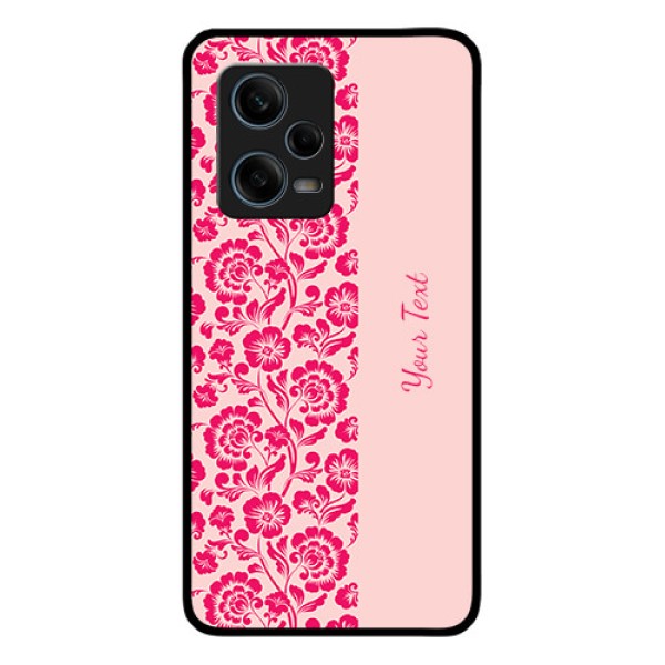 Xiaomi Redmi Note 12 Pro Plus 5G Custom Glass Phone Case - Attractive Floral Pattern Design