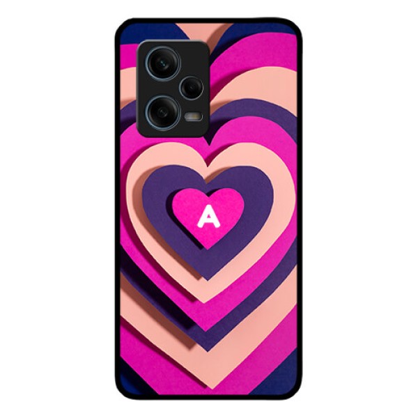 Xiaomi Redmi Note 12 Pro Plus 5G Custom Glass Mobile Case - Cute Heart Pattern Design