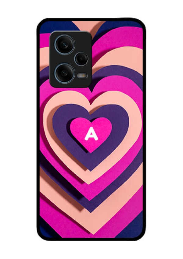 Xiaomi Redmi Note 12 Pro Plus 5G Custom Glass Mobile Case - Cute Heart Pattern Design