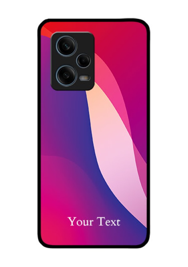 Xiaomi Redmi Note 12 Pro Plus 5G Personalized Glass Phone Case - Digital abstract Overlap Design