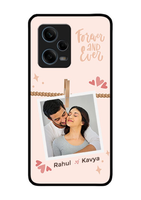 Xiaomi Redmi Note 12 Pro Plus 5G Custom Glass Phone Case - Forever and ever love Design
