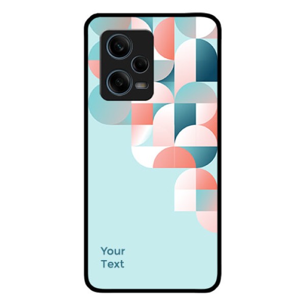 Xiaomi Redmi Note 12 Pro Plus 5G Custom Glass Phone Case - Stylish Semi-circle Pattern Design