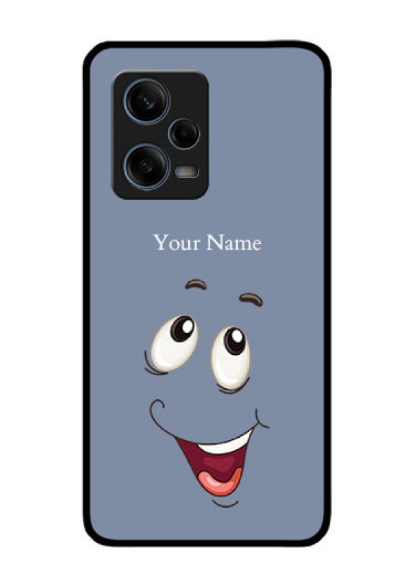 Xiaomi Redmi Note 12 Pro Plus 5G Photo Printing on Glass Case - Laughing Cartoon Face Design