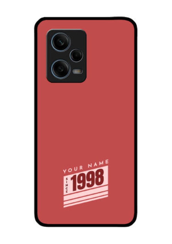 Xiaomi Redmi Note 12 Pro Plus 5G Custom Glass Phone Case - Red custom year of birth Design