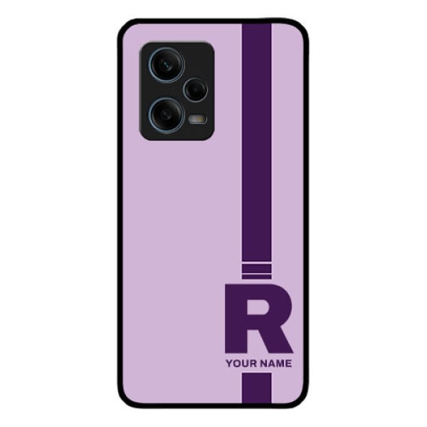 Xiaomi Redmi Note 12 Pro Plus 5G Photo Printing on Glass Case - Simple dual tone stripe with name Design Xiaomi Redmi Note 12 Pro Plus 5G Photo Printing on Glass Case - Simple dual tone stripe with name Design