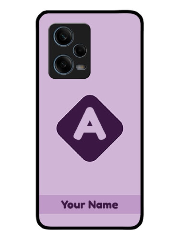 Custom Xiaomi Redmi Note 12 Pro Plus 5G Custom Glass Mobile Case - Custom Letter in curved badge Design