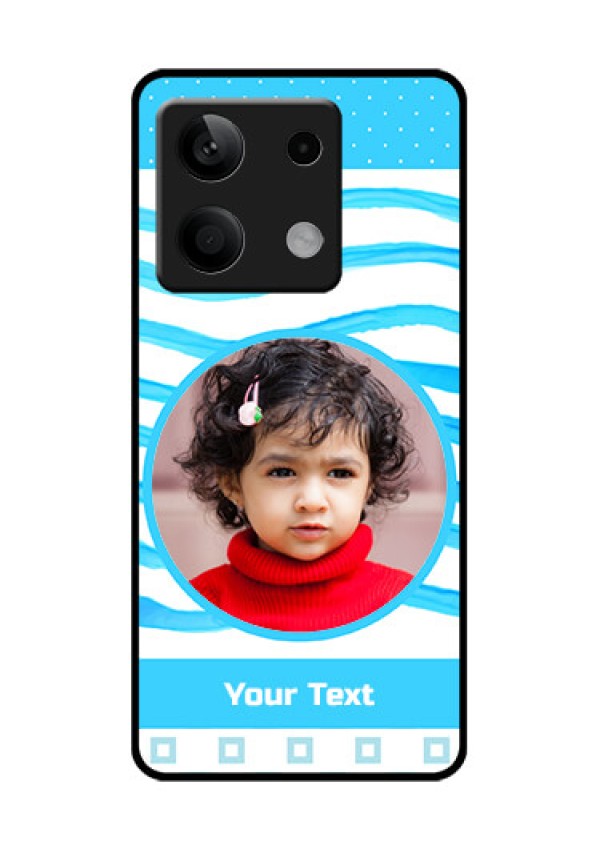 Xiaomi Redmi Note 13 5G Custom Glass Phone Case - Simple Blue Case Design
