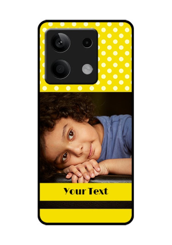 Xiaomi Redmi Note 13 5G Custom Glass Phone Case - Bright Yellow Case Design