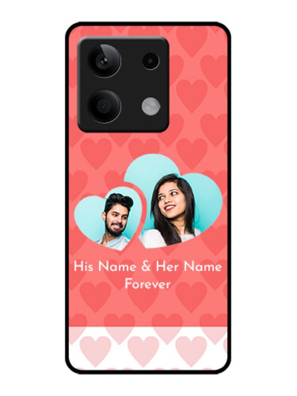 Custom Xiaomi Redmi Note 13 5G Custom Glass Phone Case - Couple Pic Upload Design