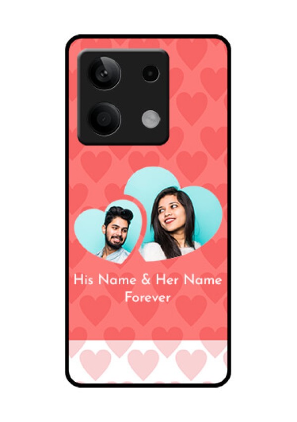 Xiaomi Redmi Note 13 5G Custom Glass Phone Case - Couple Pic Upload Design