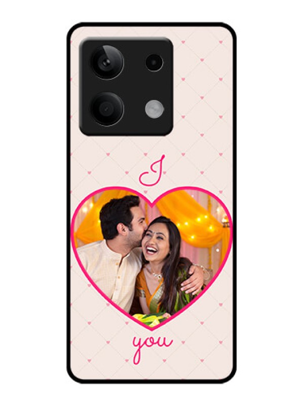Custom Xiaomi Redmi Note 13 5G Custom Glass Phone Case - Heart Shape Design
