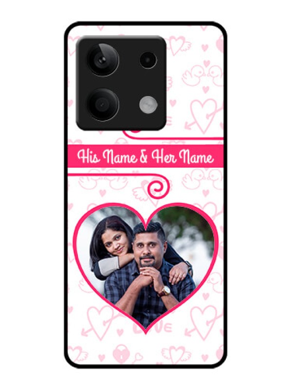 Custom Xiaomi Redmi Note 13 5G Custom Glass Phone Case - Heart Shape Love Design