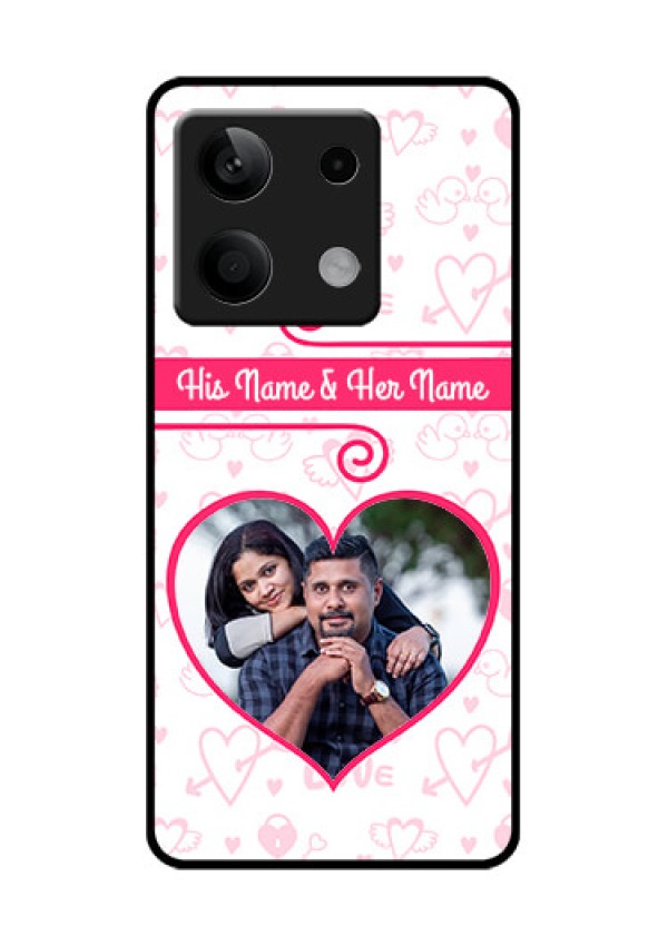 Xiaomi Redmi Note 13 5G Custom Glass Phone Case - Heart Shape Love Design