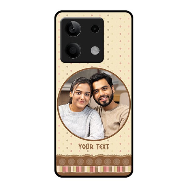 Xiaomi Redmi Note 13 5G Custom Glass Phone Case - Brown Dotted Mobile Case Design Xiaomi Redmi Note 13 5G Custom Glass Phone Case - Brown Dotted Mobile Case Design