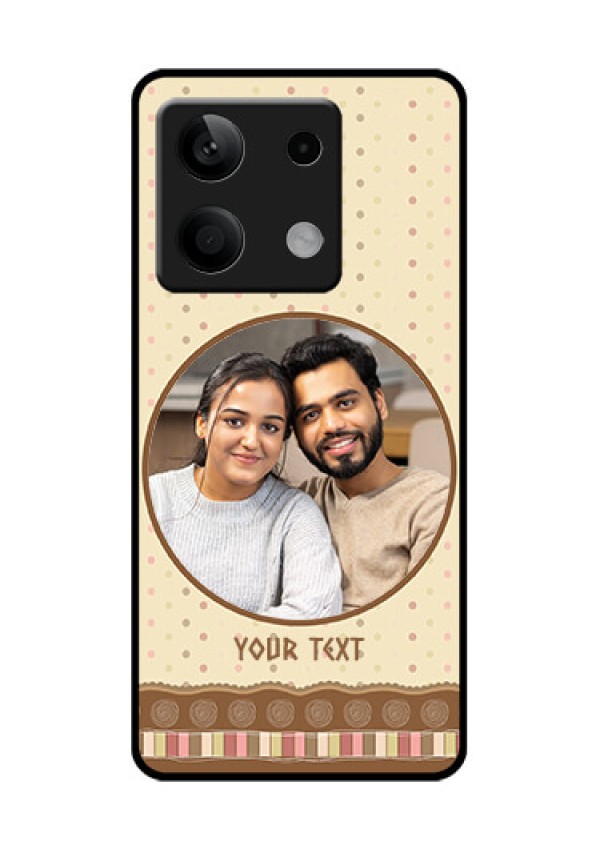 Xiaomi Redmi Note 13 5G Custom Glass Phone Case - Brown Dotted Mobile Case Design