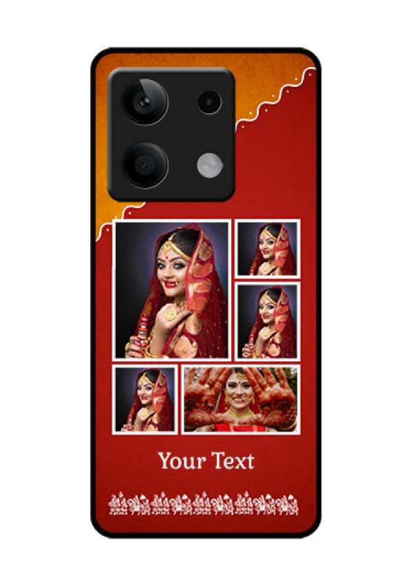 Xiaomi Redmi Note 13 5G Custom Glass Phone Case - Wedding Pic Upload Design