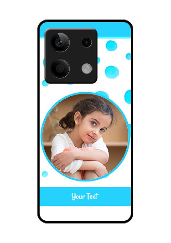 Xiaomi Redmi Note 13 5G Custom Glass Phone Case - Blue Bubbles Pattern Design