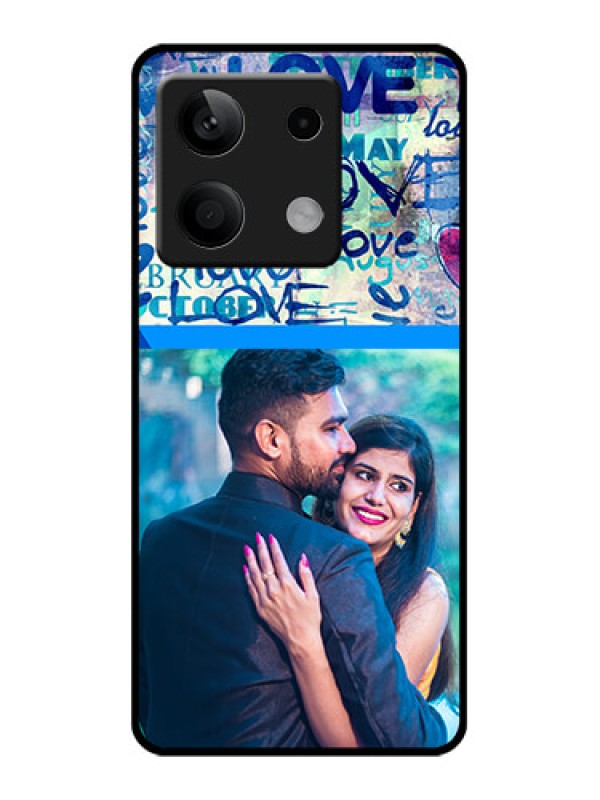 Custom Xiaomi Redmi Note 13 5G Custom Glass Phone Case - Colorful Love Design