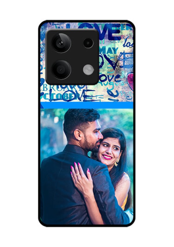 Xiaomi Redmi Note 13 5G Custom Glass Phone Case - Colorful Love Design