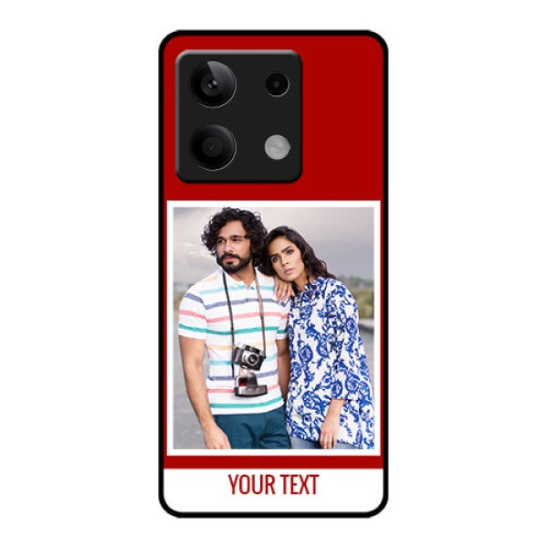 Xiaomi Redmi Note 13 5G Custom Glass Phone Case - Red Color Design