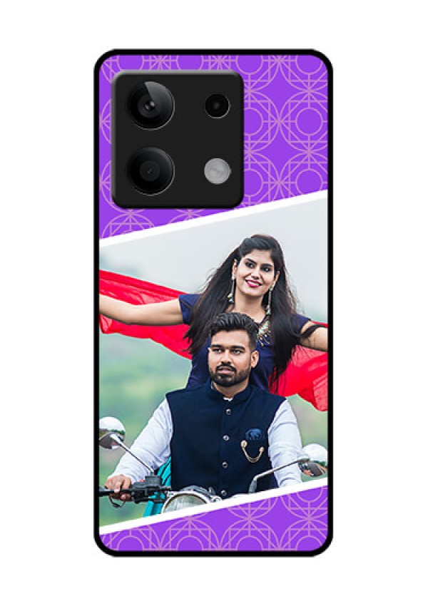 Xiaomi Redmi Note 13 5G Custom Glass Phone Case - Violet Color Pattern Design
