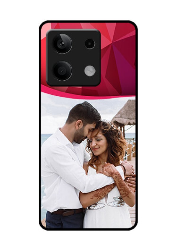 Xiaomi Redmi Note 13 5G Custom Glass Phone Case - Red Abstract Design