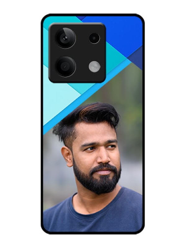 Custom Xiaomi Redmi Note 13 5G Custom Glass Phone Case - Blue Pattern Design