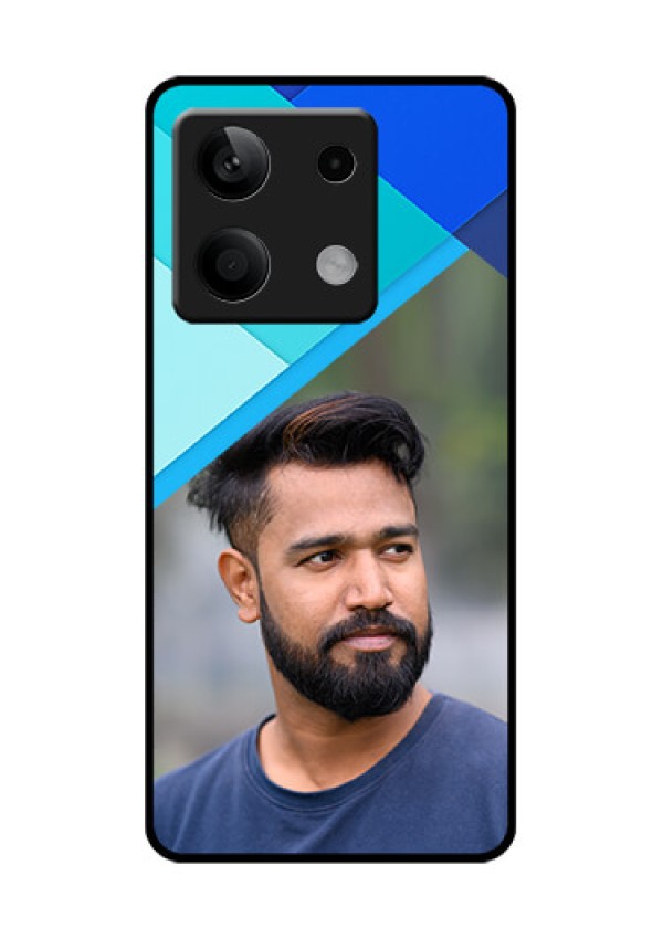 Xiaomi Redmi Note 13 5G Custom Glass Phone Case - Blue Pattern Design