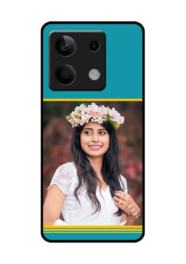 Xiaomi Redmi Note 13 5G Custom Glass Phone Case - Yellow & Blue Design