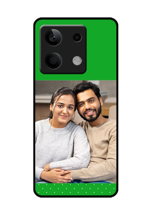 Xiaomi Redmi Note 13 5G Custom Glass Phone Case - Green Pattern Design
