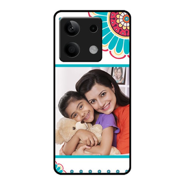 Xiaomi Redmi Note 13 5G Custom Glass Phone Case - Flower Design