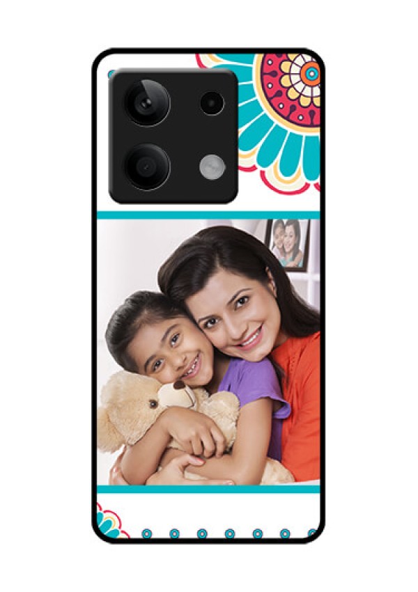 Xiaomi Redmi Note 13 5G Custom Glass Phone Case - Flower Design