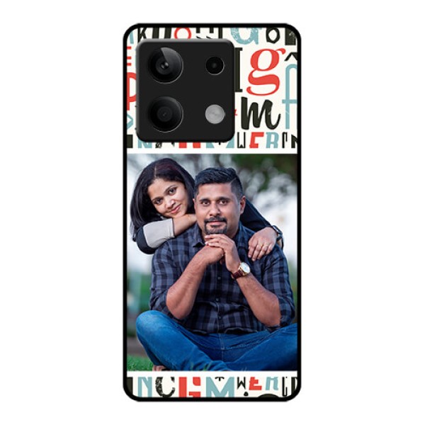 Xiaomi Redmi Note 13 5G Custom Glass Phone Case - Alphabet Design
