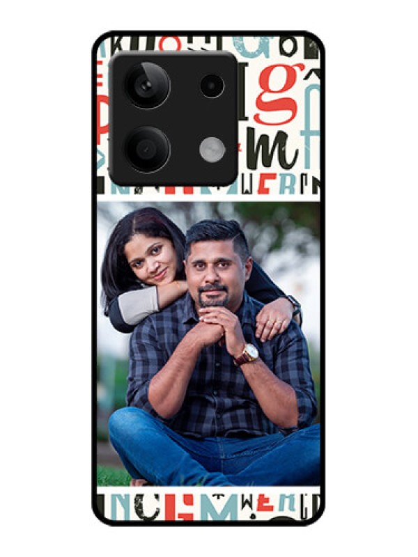 Custom Xiaomi Redmi Note 13 5G Custom Glass Phone Case - Alphabet Design