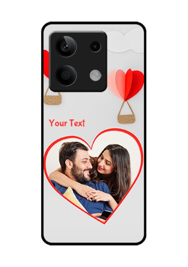 Xiaomi Redmi Note 13 5G Custom Glass Phone Case - Parachute Love Design
