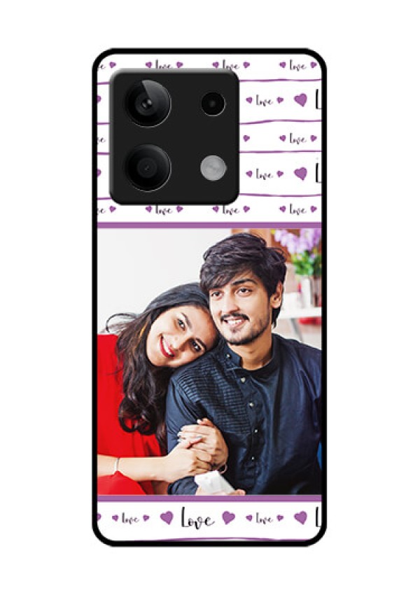 Xiaomi Redmi Note 13 5G Custom Glass Phone Case - Couples Heart Design