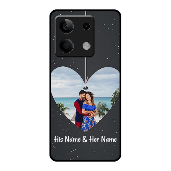 Xiaomi Redmi Note 13 5G Custom Glass Phone Case - Hanging Heart Design