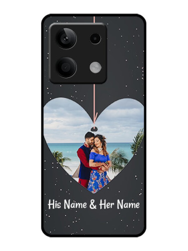 Custom Xiaomi Redmi Note 13 5G Custom Glass Phone Case - Hanging Heart Design