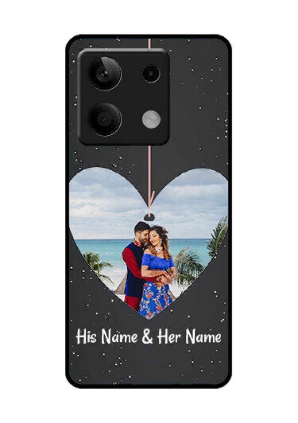Xiaomi Redmi Note 13 5G Custom Glass Phone Case - Hanging Heart Design