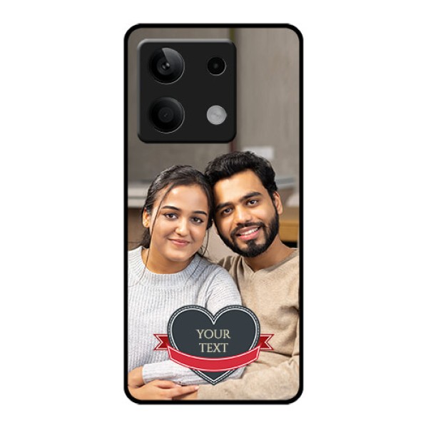 Xiaomi Redmi Note 13 5G Custom Glass Phone Case - Just Married Couple Design Xiaomi Redmi Note 13 5G Custom Glass Phone Case - Just Married Couple Design