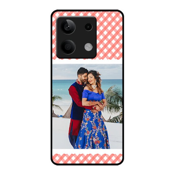 Xiaomi Redmi Note 13 5G Custom Glass Phone Case - Pink Pattern Design
