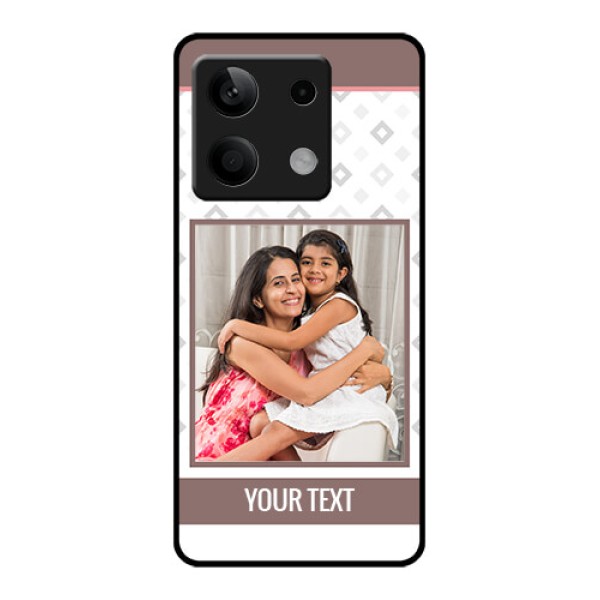 Xiaomi Redmi Note 13 5G Custom Glass Phone Case - Simple Diamond Design Xiaomi Redmi Note 13 5G Custom Glass Phone Case - Simple Diamond Design