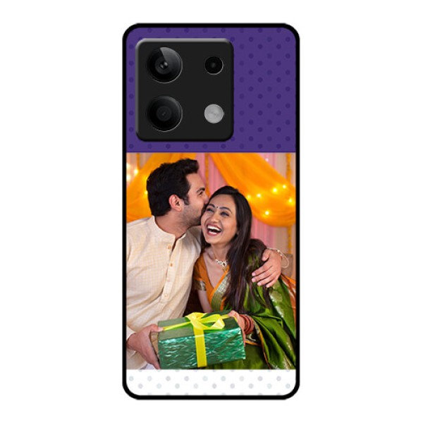 Xiaomi Redmi Note 13 5G Custom Glass Phone Case - Violet Colored Pattern Design Xiaomi Redmi Note 13 5G Custom Glass Phone Case - Violet Colored Pattern Design