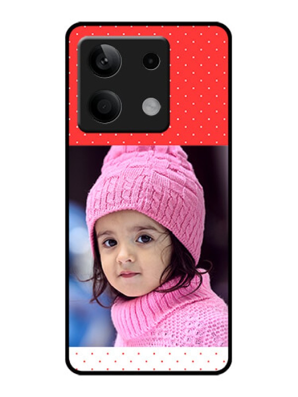 Custom Xiaomi Redmi Note 13 5G Custom Glass Phone Case - Red Pattern Design