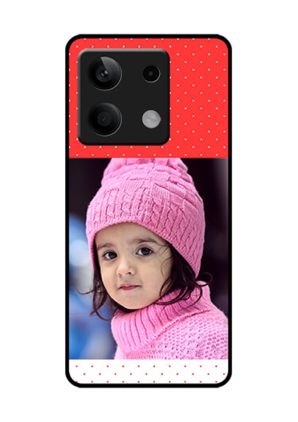 Xiaomi Redmi Note 13 5G Custom Glass Phone Case - Red Pattern Design