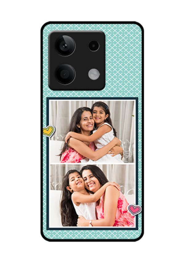 Xiaomi Redmi Note 13 5G Custom Glass Phone Case - 2 Image Holder With Pattern Design