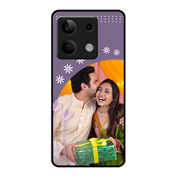 Xiaomi Redmi Note 13 5G Custom Glass Phone Case - Lavender Flowers Design Xiaomi Redmi Note 13 5G Custom Glass Phone Case - Lavender Flowers Design